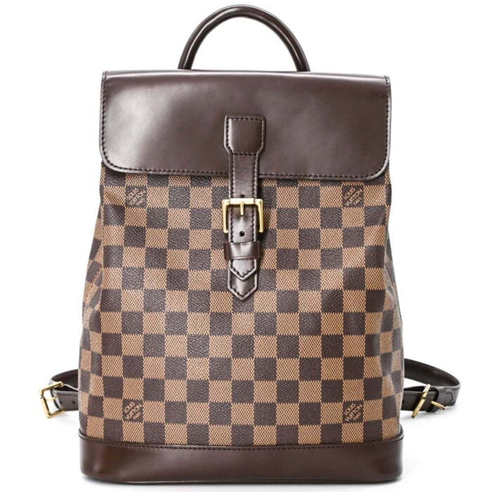 LOUIS VUITTON Authentic Brown Damier Canvas Backpack - Picture 1 of 16